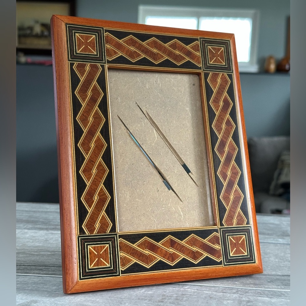 Arts & Crafts Inlay Wooden Picture Frame MIGUEL LAGUNA SPAIN Dark Academia